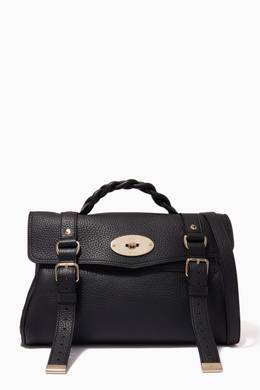 Loaded Afskrække Bandit Shop Mulberry Black Oversized Alexa Satchel Bag in Heavy Grain Leather for  Women | Ounass UAE
