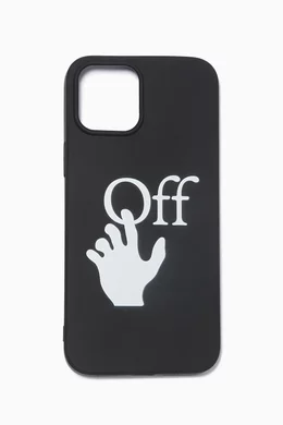 Shop Off White Black Hands Off Logo Iphone 12 Pro Max Case For Men Ounass Uae