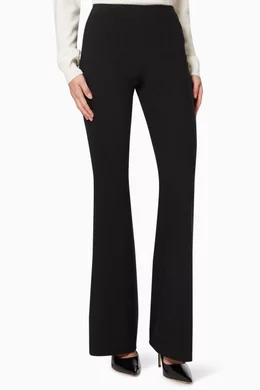 Shop Michael Kors Collection Black Brooke Trousers in Crepe for WOMEN |  Ounass Qatar