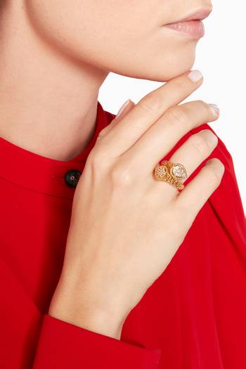 hover state of Serpent Bohéme Toi et Moi Diamond Ring in 18kt Yellow Gold   