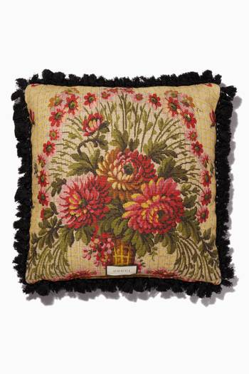 hover state of Red GG Jacquard Cushion  