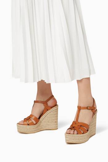hover state of Tribute Platform Espadrille Wedges in Smooth Leather
