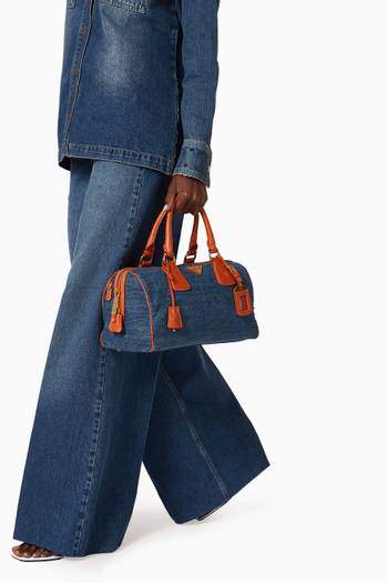 hover state of Triangle Logo Bag in Denim