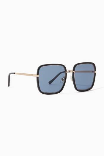 hover state of Clio Oversized Sunglasses in Acetate & Stainless Steel