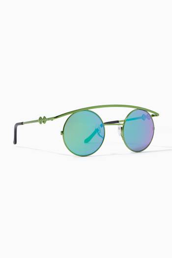 hover state of Retro XL Round Sunglasses in Metal