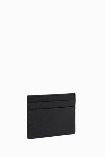 hover state of Logo Card Case in Grainy Leather   
