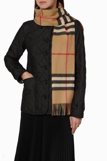 hover state of The Classic Scarf in Vintage Check Cashmere  