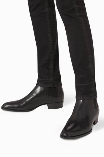 hover state of Wyatt Chelsea Boots in Calfskin Leather   