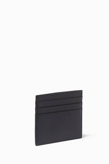 hover state of Logo Card Holder in Saffiano Leather    