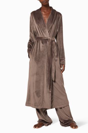 hover state of Velour Fleece Long Robe     
