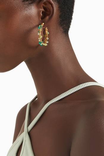 hover state of Orphee Hoop Earrings in 24kt Gold Plating          