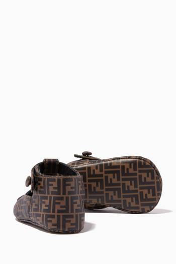 hover state of FF Monogram Sandals in Leather  