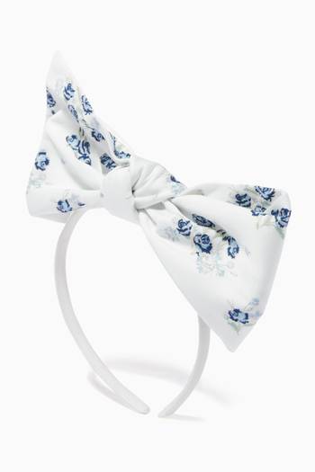 hover state of Origami Bow Headband in Cotton    