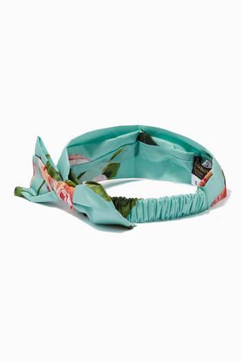 hover state of Hairband in Floral Print Cotton Poplin    