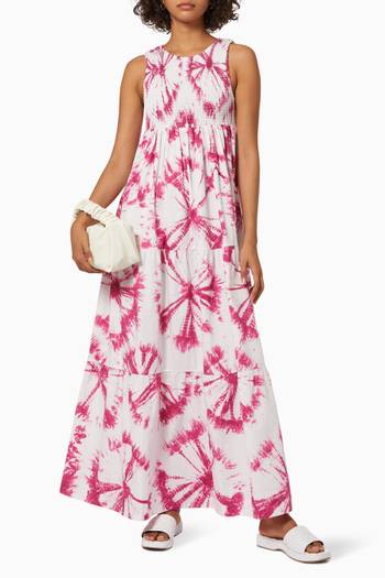hover state of Tie-dye Maxi Dress in Cotton  