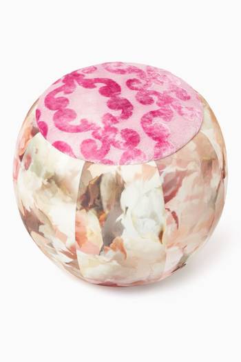 hover state of Floral Print Queen Pouf Chair