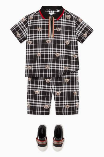 hover state of Thomas Bear Oversized Shirt in Check Cotton   