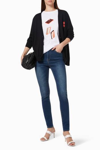 hover state of J24 High Waisted Super Skinny Jeans in Stretch Cotton Denim       