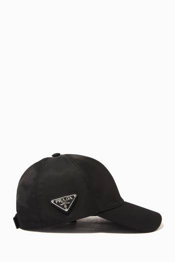 hover state of Triangle Logo Baseball Cap in Re-Nylon     