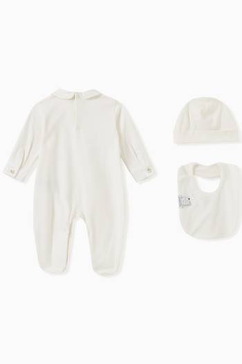 hover state of 3-piece Gift Set with DG Embroidery in Cotton Jersey  