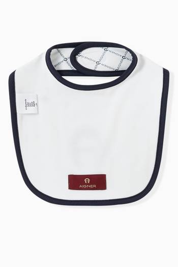 hover state of Embroidered Logo Bib in Pima Cotton Jersey     