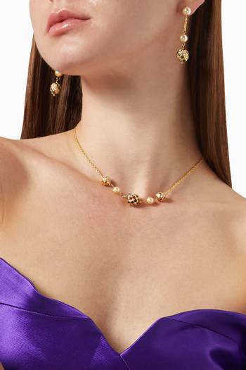 hover state of Neda Necklace in 18kt Gold Plated Sterling Silver