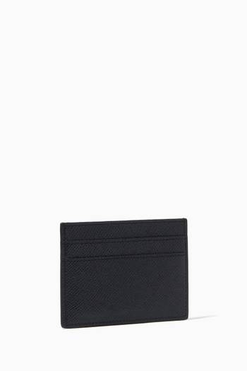 hover state of Plate Card Holder in Matte Textured Calfskin 