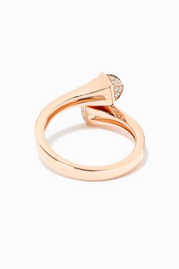 hover state of Cleo Full Diamond Slim Ring in 18kt Rose Gold