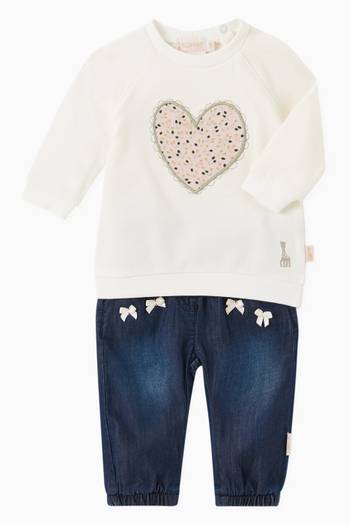 hover state of Heart Sweatshirt in Cotton 