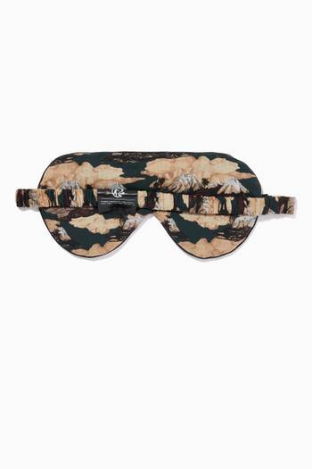 hover state of South Island Print Eye Mask in Cotton  