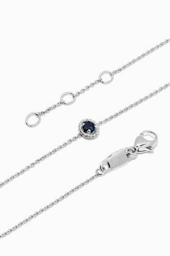 hover state of Salasil Blue Sapphire Bracelet in 18kt White Gold, Small      