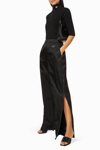 hover state of Triangle Logo Wide Pants in Re-Nylon Gabardine  