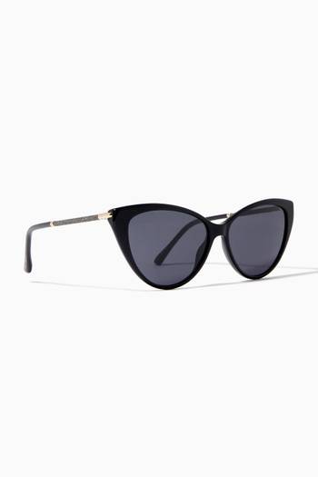 hover state of Val Cat-eye Sunglasses in Metal & Acetate     