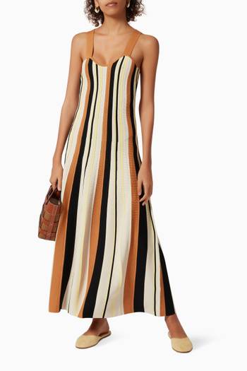 hover state of Radiant Stripe Dress in Viscose Knit