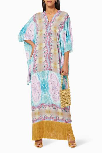 hover state of Kaftan Style Dress in Crepe 