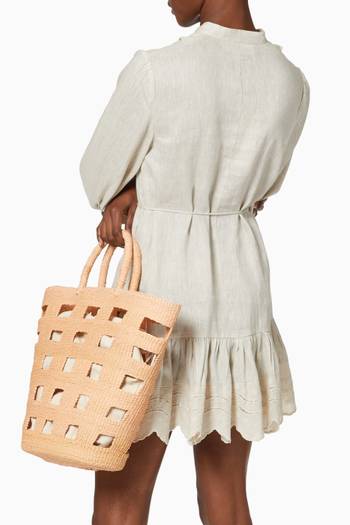 hover state of Large Paros Tote Bag in Toquilla Straw   