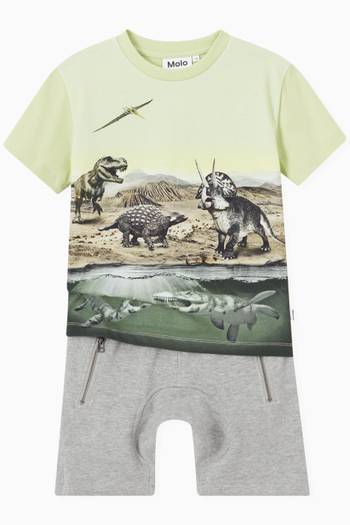 hover state of Dinosaur Print T-Shirt in Jersey 