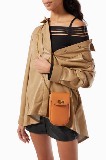 hover state of Mena Crossbody Phone Case in Leather     