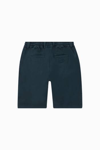 hover state of Embroidered Logo Shorts in Cotton Drill 