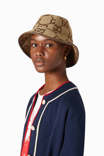hover state of Jumbo GG Bucket Hat in Canvas      