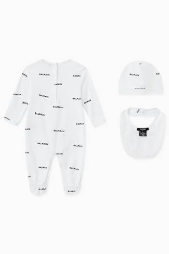 hover state of Label Print Pyjama Gift Set in Cotton   