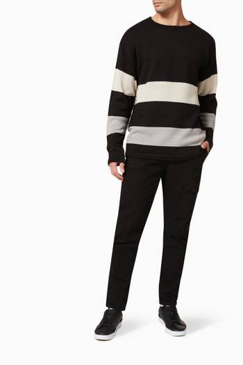 hover state of Striped Pullover in Knit 