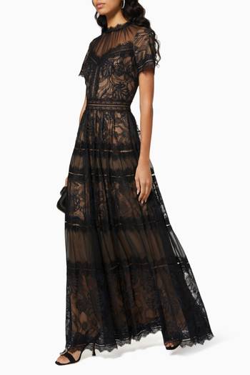 hover state of Tiered Gown in Lace  