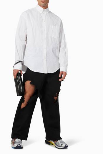 hover state of Large Fit Shirt in Cotton Poplin 
