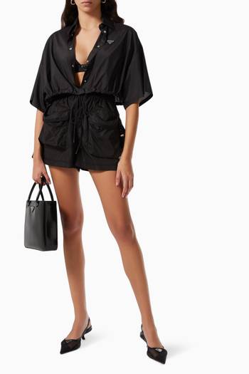 hover state of Cropped Shirt in Technical Silk  