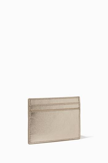 hover state of Cassandre Card Holder in Metallic Leather              