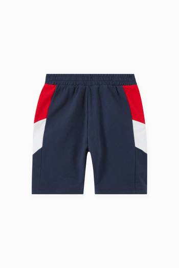 hover state of EA7 Bermuda Color Block Shorts in Cotton