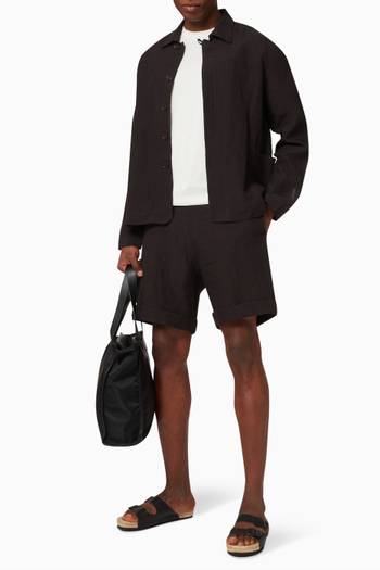 hover state of Elasticated Shorts in Linen   