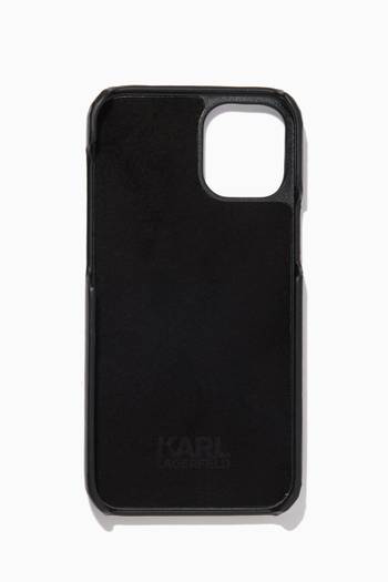 hover state of K/Ikonik Karl Multipin iPhone 12 Mini in PU 