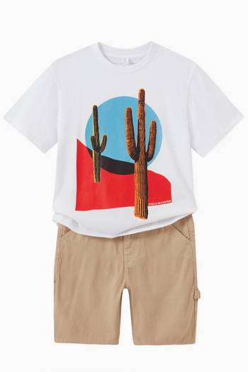 hover state of Cactus Print T-shirt in Cotton